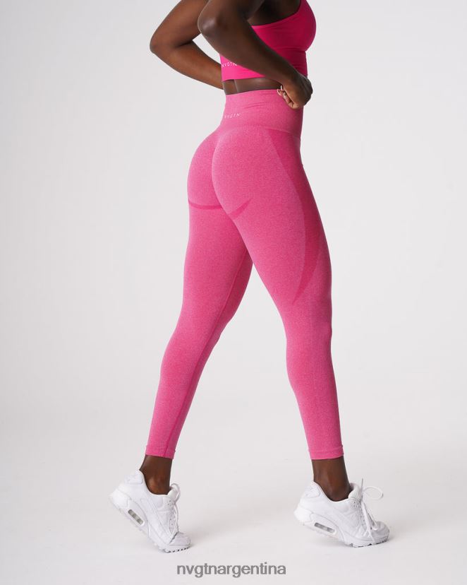 NVGTN leggins sin costuras con contorno aptitud física fucsia mujer 02B4LN529