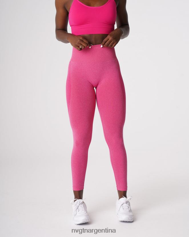 NVGTN leggins sin costuras con contorno aptitud física fucsia mujer 02B4LN529