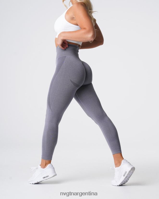 NVGTN leggins sin costuras con contorno aptitud física gris mujer 02B4LN508