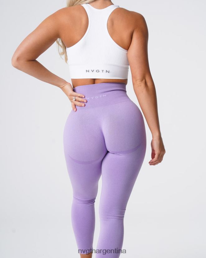 NVGTN leggins sin costuras con contorno aptitud física lila mujer 02B4LN535