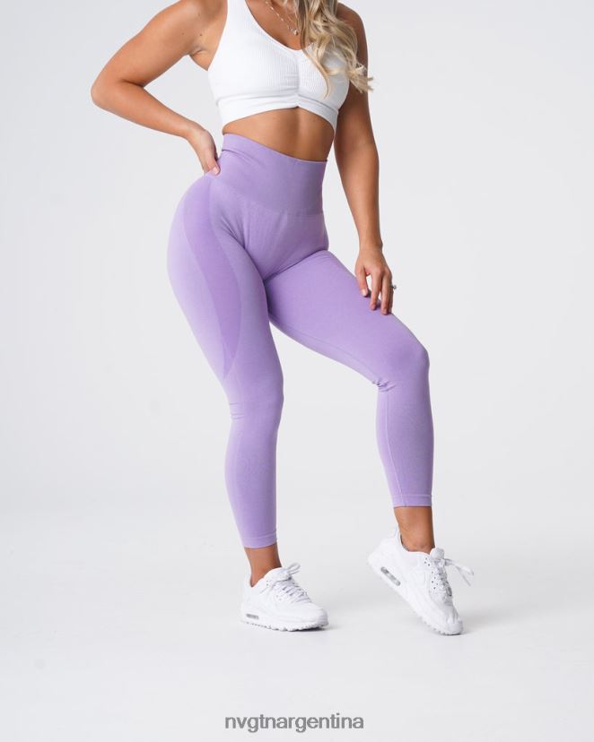 NVGTN leggins sin costuras con contorno aptitud física lila mujer 02B4LN535