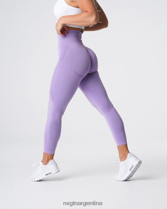 NVGTN leggins sin costuras con contorno aptitud física lila mujer 02B4LN535