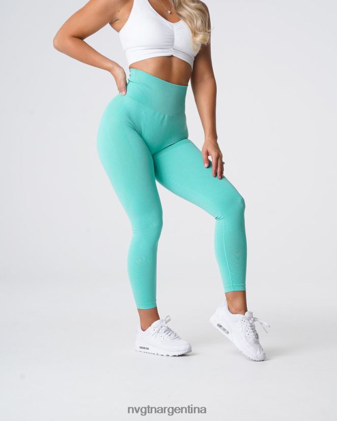 NVGTN leggins sin costuras con contorno aptitud física menta mujer 02B4LN531