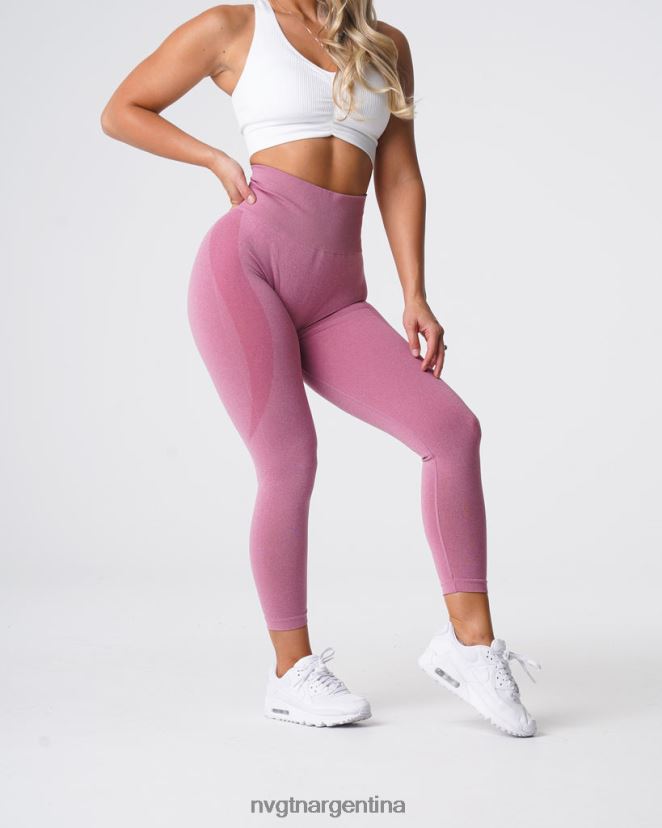 NVGTN leggins sin costuras con contorno aptitud física rosa pastel mujer 02B4LN521