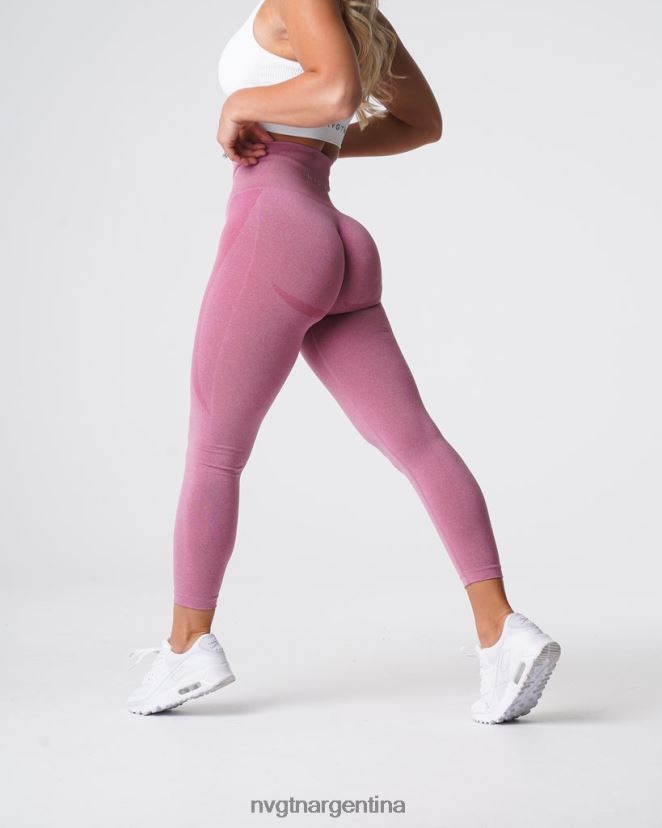 NVGTN leggins sin costuras con contorno aptitud física rosa pastel mujer 02B4LN521