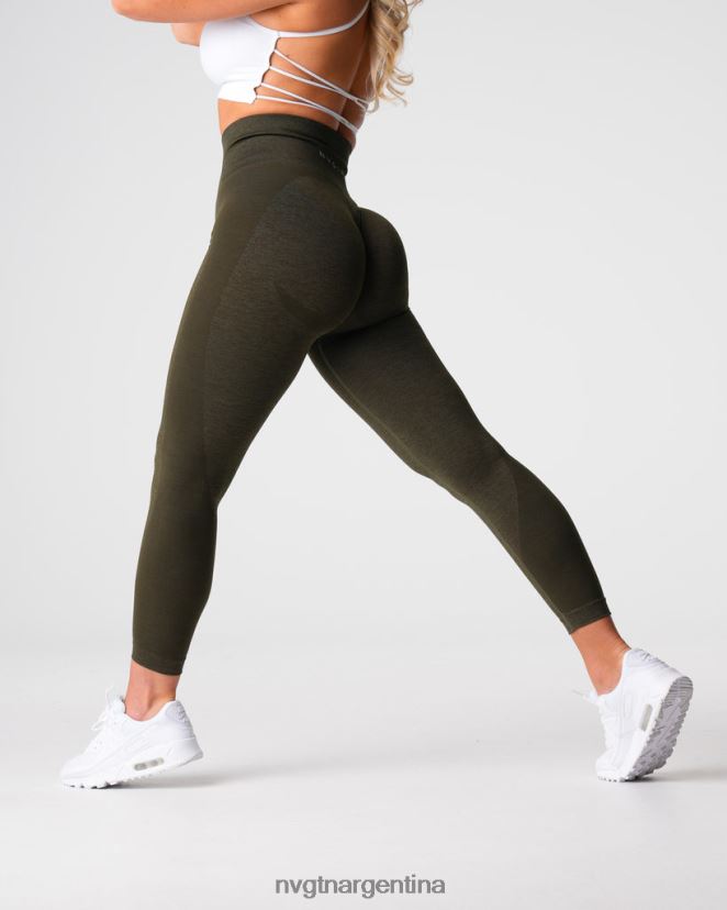 NVGTN leggins sin costuras contorno 20 aptitud física aceituna mujer 02B4LN492