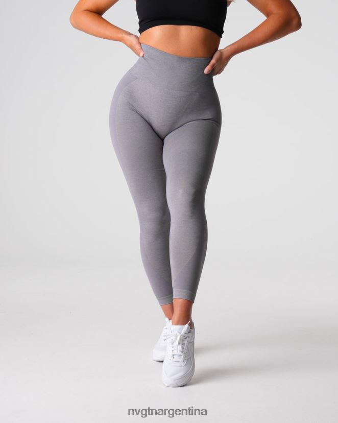 NVGTN leggins sin costuras contorno 20 aptitud física gris mujer 02B4LN488