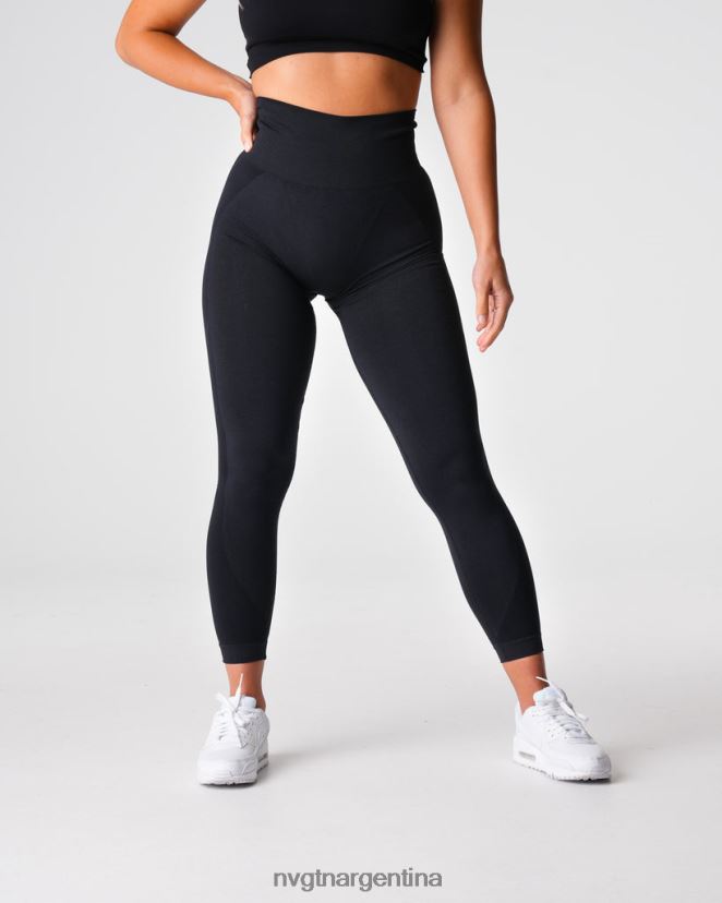 NVGTN leggins sin costuras contorno 20 aptitud física negro mujer 02B4LN487