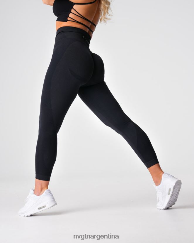 NVGTN leggins sin costuras contorno 20 aptitud física negro mujer 02B4LN487