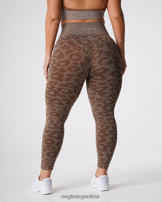 NVGTN leggins sin costuras de leopardo aptitud física moca mujer 02B4LN679