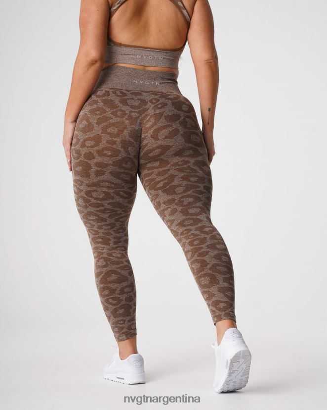 NVGTN leggins sin costuras de leopardo aptitud física moca mujer 02B4LN679