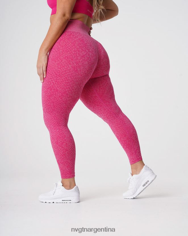 NVGTN leggins sin costuras de piel de serpiente aptitud física fucsia mujer 02B4LN693