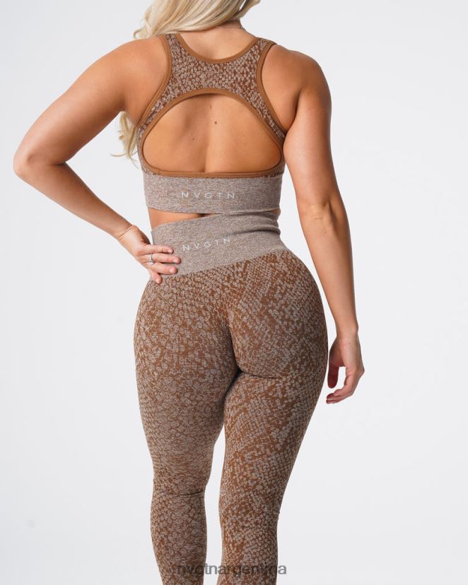 NVGTN leggins sin costuras de piel de serpiente aptitud física moca mujer 02B4LN681