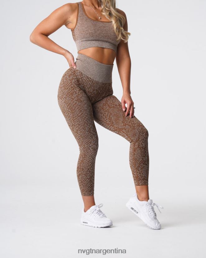 NVGTN leggins sin costuras de piel de serpiente aptitud física moca mujer 02B4LN681