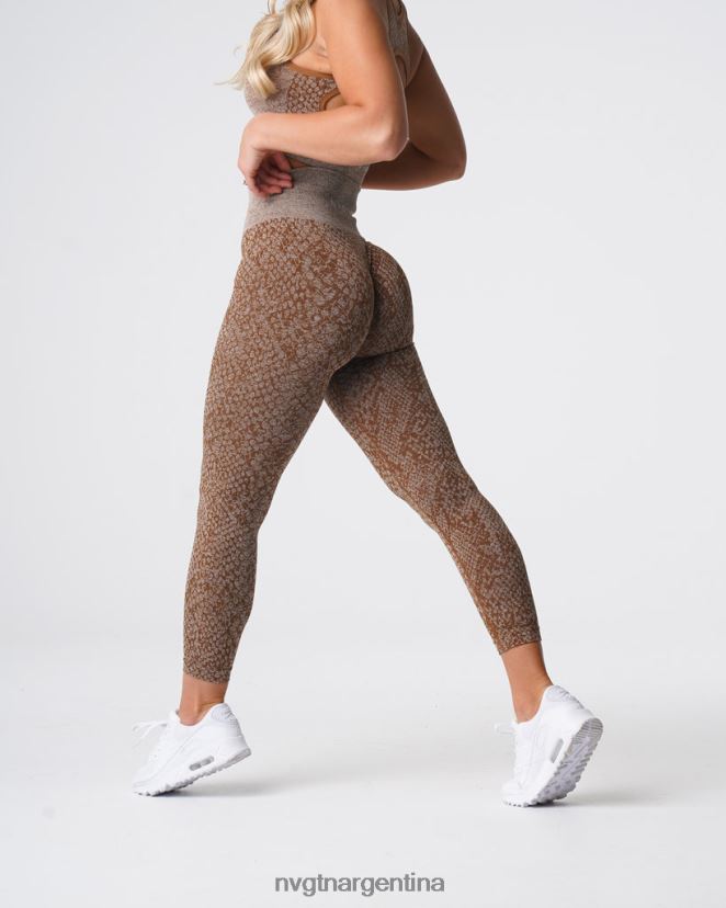 NVGTN leggins sin costuras de piel de serpiente aptitud física moca mujer 02B4LN681