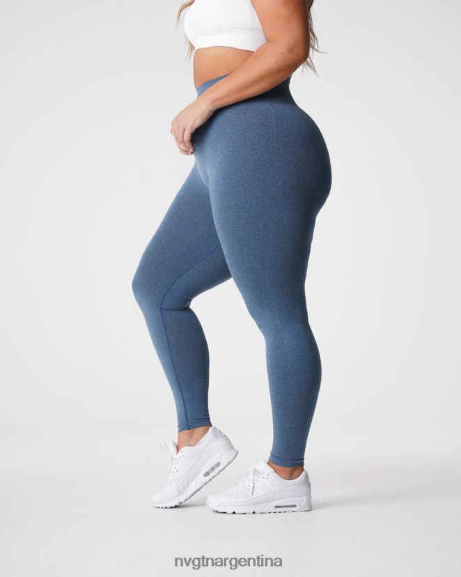 NVGTN nv leggins sin costuras aptitud física azul pizarra mujer 02B4LN608