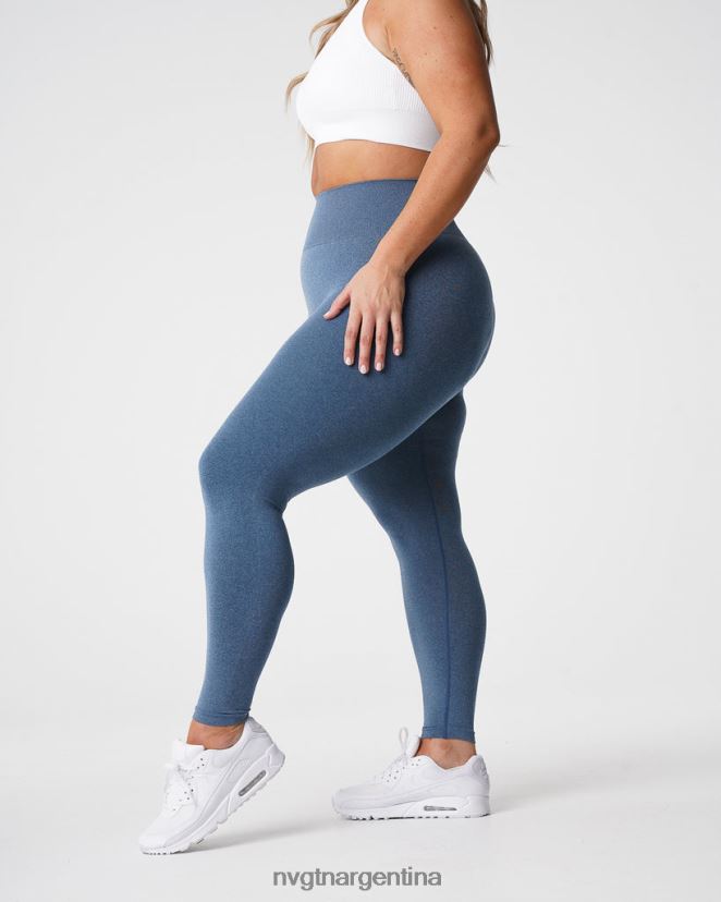 NVGTN nv leggins sin costuras aptitud física azul pizarra mujer 02B4LN608