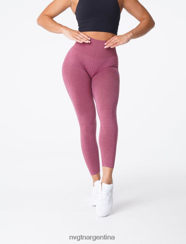 NVGTN nv leggins sin costuras aptitud física granate mujer 02B4LN580