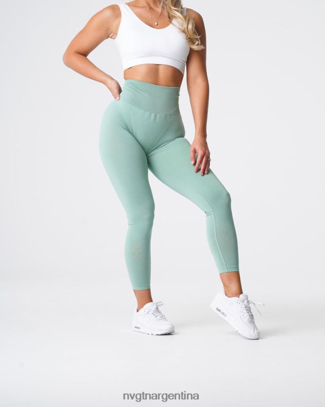 NVGTN nv leggins sin costuras aptitud física verde salvia mujer 02B4LN602