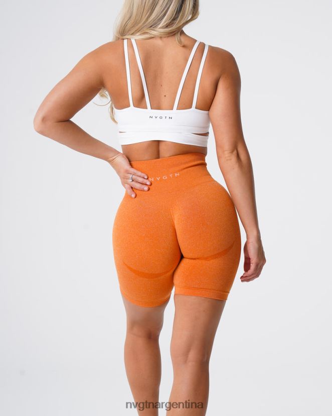 NVGTN pantalones cortos de motociclista aptitud física naranja quemada mujer 02B4LN485