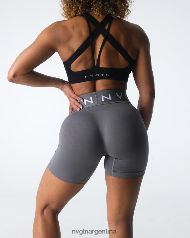 NVGTN pantalones cortos deportivos sin costuras aptitud física carbón mujer 02B4LN431