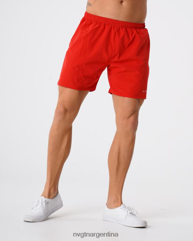 NVGTN pantalones cortos flexibles fondos rojo hombres 02B4LN804