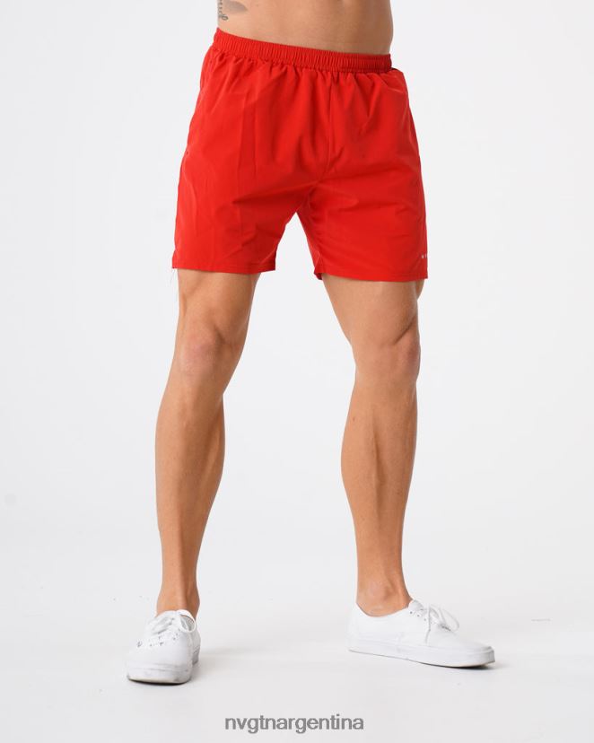 NVGTN pantalones cortos flexibles fondos rojo hombres 02B4LN804