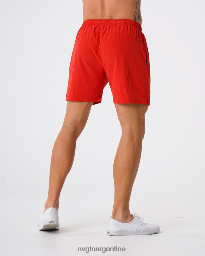 NVGTN pantalones cortos flexibles fondos rojo hombres 02B4LN804