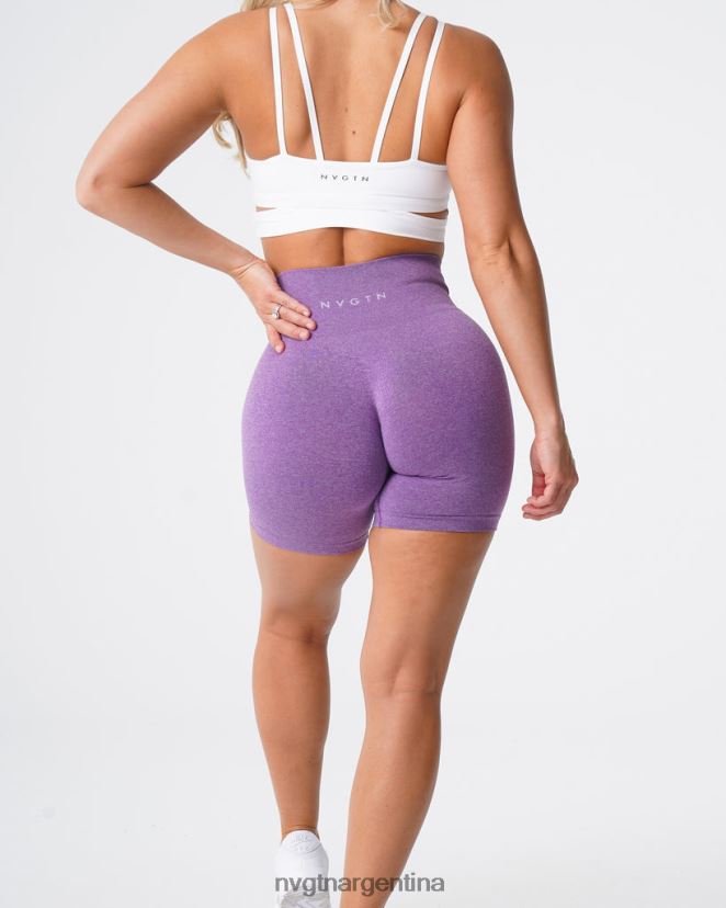 NVGTN pantalones cortos profesionales sin costuras aptitud física Violeta mujer 02B4LN373