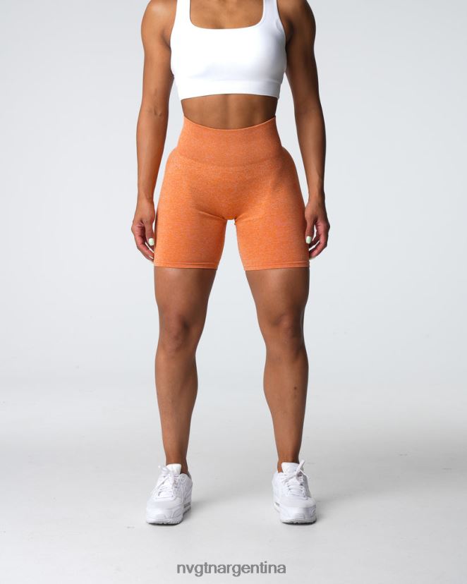 NVGTN pantalones cortos sin costuras aptitud física naranja quemada mujer 02B4LN401