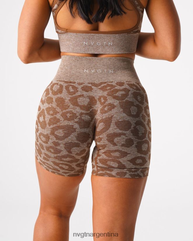 NVGTN pantalones cortos sin costuras de leopardo aptitud física moca mujer 02B4LN469