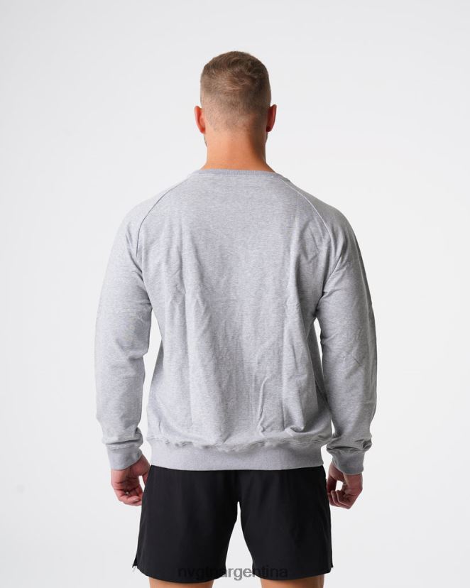 NVGTN sudadera con cuello redondo tapas gris hombres 02B4LN792