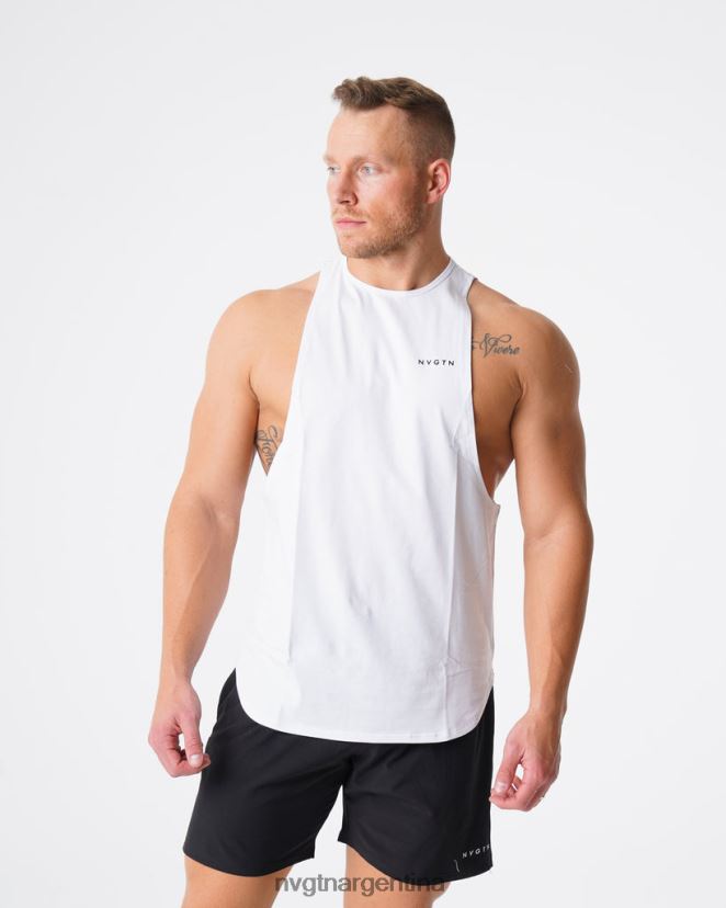 NVGTN tanque de borde de pulso tapas blanco hombres 02B4LN773