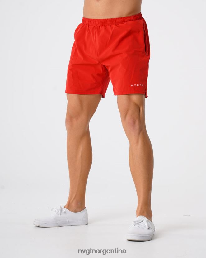 NVGTN pantalones cortos flexibles fondos rojo hombres 02B4LN804