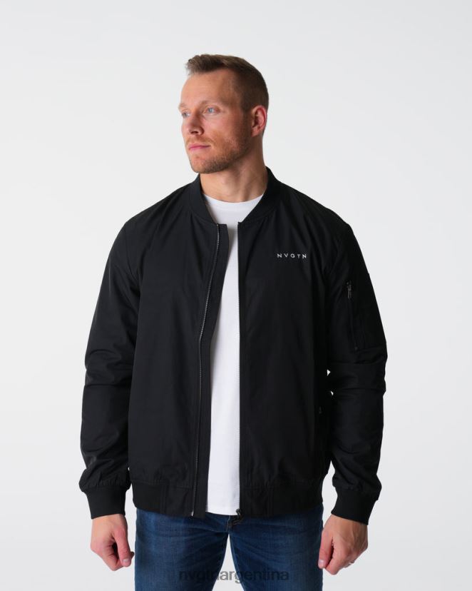 NVGTN chaqueta de bombardero tapas negro hombres 02B4LN782