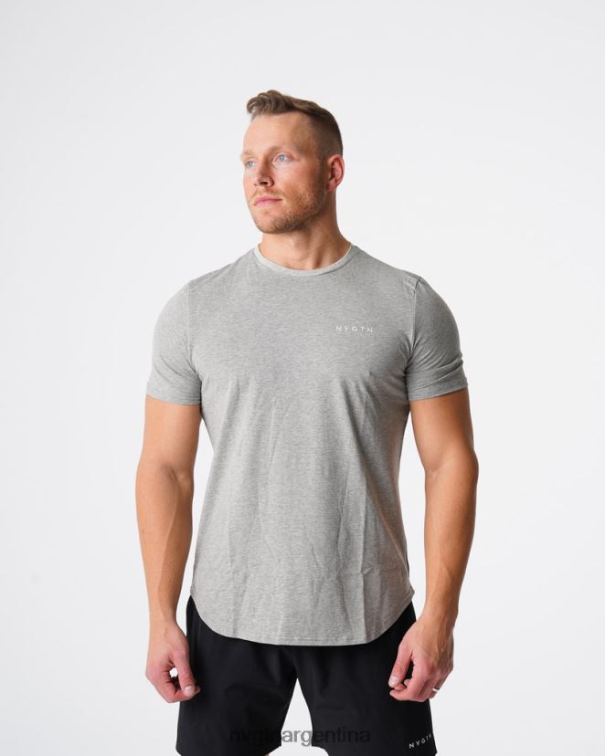 NVGTN camiseta ajustada con pulso tapas gris hombres 02B4LN769