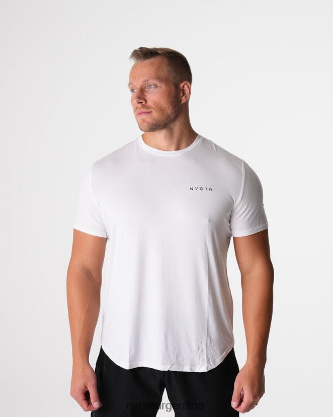 NVGTN camiseta ajustada técnica tapas blanco hombres 02B4LN758